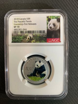 2018 Canada $8 Peaceful Panda Ngc Sp70
