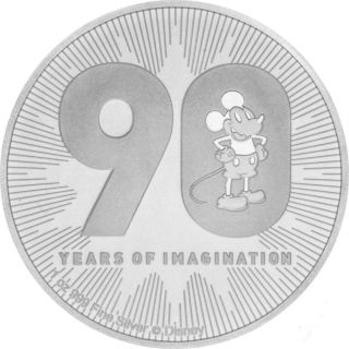 2018 Niue Silver 1 Oz $2 Disney Mickey 