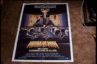 House Of Wax 3d Orig Movie Poster Re81 Horror Vincent Price