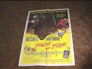 Face Of Fire 1959 Orig Movie Poster Horror Cameron Mitchell