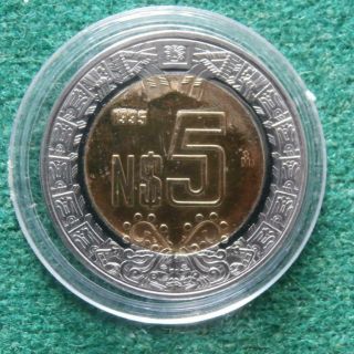 1995 Mexico Bimetallic 5 Pesos Proof Scarce
