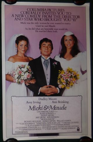 Micki And Maude 1984 Rolled 1 Sheet Movie Poster Dudley Moore