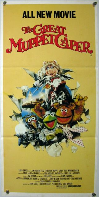 The Great Muppet Caper Kermit Miss Piggy Jim Henson Frank Oz Aus Daybill 1981