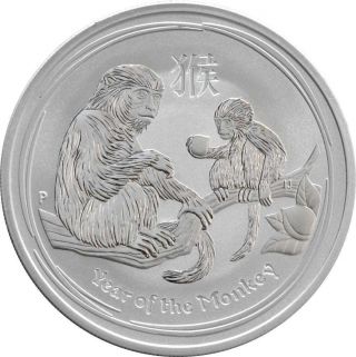 Australian 2016 $1 Lunar Year Of The Monkey Silver Coin 1 Oz
