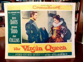 Sexy Joan Collins,  Richard Todd Lobbycard The Virgin Queen (1955) 3,  Get Signed