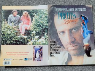 Priceless Beauty (video Dealer Brochure,  1990s) Diane Lane,  Christopher Lambert