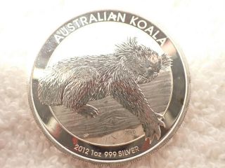 2012 Australian Koala 1 Ounce.  999 Fine Silver $1 Coin From Perth Bear