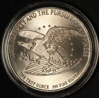1991 Bill Of Rights 1 Oz Silver Round In Capsule - Usa