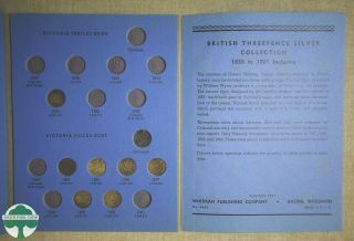 1838 - 1901 Great Britain Threepence Silver Whitman Folder 9685 With Some Coins