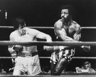 Sylvester Stallone Boxing Carl Weathers Rocky Photo