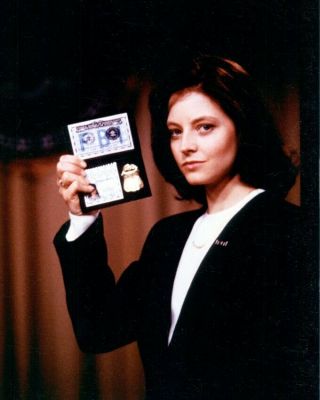 Jodie Foster The Silence Of The Lambs Fbi Badge Photo