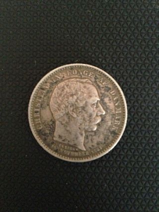 Denmark 2 Kroner,  1888,  25th Anniversary Of Reign,  0.  800 Silver Coin
