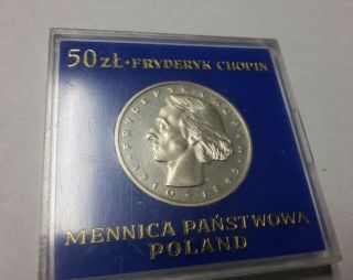 1972 Poland Proof Silver 50 Zlotych Chopin