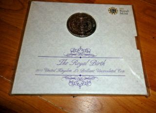 The Royal Birth 2015 £5 Five Pound Coin Bunc Princess Charlotte In Pack