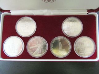 1980 U.  S.  S.  R.  Moscow Olympic One Rouble 6 Coins Set With