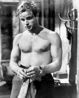 A Streetcar Named Desire Marlon Brando Bare Chested Hunky Pin Up 8x10 Photo