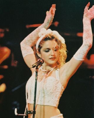 Madonna Sexy 8x10 Color Photo In Concert Bare Midriff