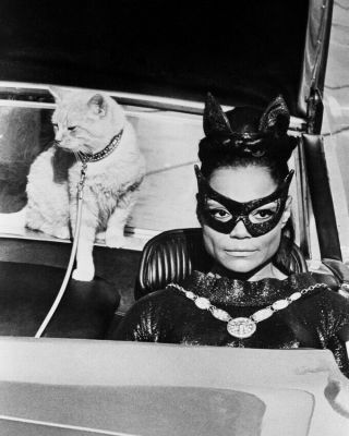 Batman Eartha Kitt At Catwoman In Car With Her Cat 8x10 Photo