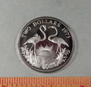 1973 Bahama 2 Dollar Coin - Silver - Proof