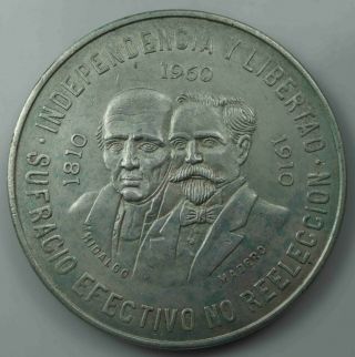 Mexico 10 Pesos 1960 (150th Anniversary Of The War Of Independence) Silver [1958
