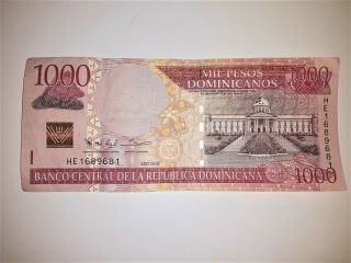 Dominican Republic 1000 1,  000 Pesos 2013 Cir
