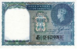 Two - India One Rupee Notes King George Vi 1940
