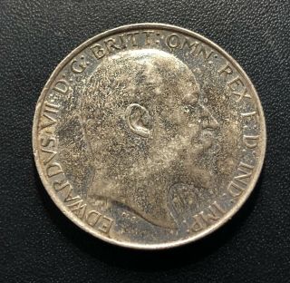 Great Britain 1902 Florin Silver Coin: Edward Vii