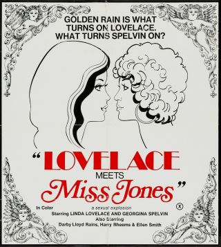 1975 Linda Lovelace Meets Miss Jones Movie Film Poster X Adult Georgina Spelvin