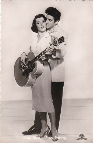 Judy Tyler & Elvis Presley - Hollywood Movie Star/ Duo 1950s Fan Postcard