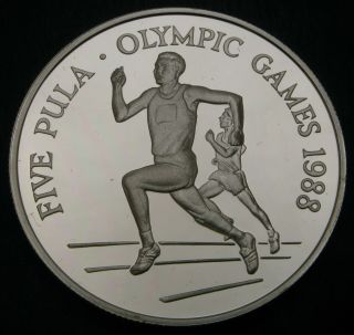 Botswana 5 Pula 1988 Proof - Silver - 1988 Summer Olympics - 3156