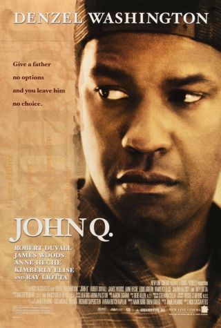John Q Movie Poster 2 Sided Vf 27x40 Denzel Washington Robert Duvall