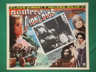 Klaus Kinski Aguirre The Wrath Of God Helena Rojo Spanish Mexican Lobby Card 2