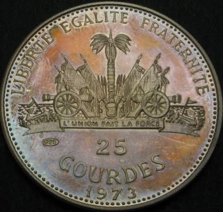HAITI 25 Gourdes 1973 Proof - Silver - 1974 World Cup - 3282 ¤ 2