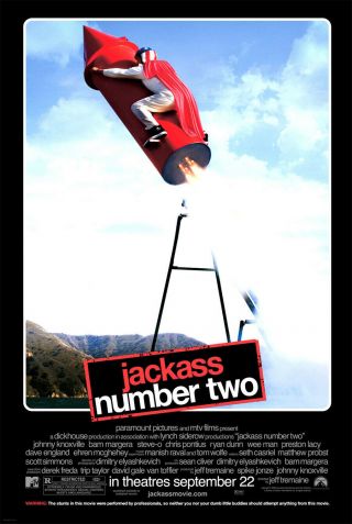 Jackass Number Two Movie Poster 2 Sided Final 27x40 Johnny Knoxville