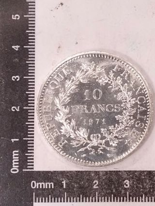 1971 10 Francs Silver Coin France Low Mintage: 513,  000 Km - 932