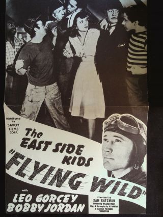 Flying Wild Pressbook 1941 Leo Gorcey,  Bobby Jordan