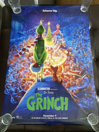 The Grinch Movie Poster 27”x40”