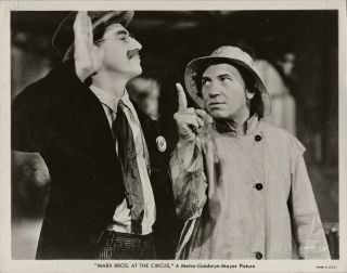 Groucho Marx,  Chico Marx 1939 Scene Still At The Circus