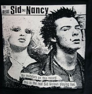 Sid & Nancy Sex Pistols Punk Black Canvas Back Patch