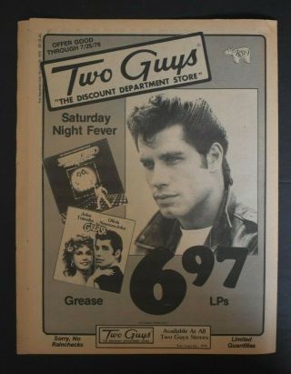 John Travolta 1978 Full Page Album Ad Saturday Night Fever Grease