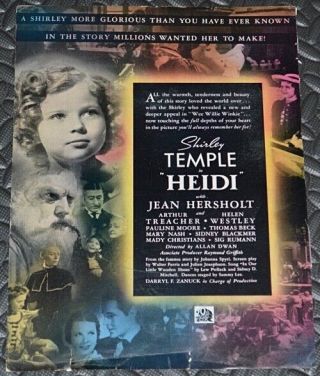 Heidi 1937 9x12 Movie Trade Ad Shirley Temple & Jean Hersholt