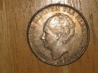Netherlands 1940 silver 2 1/2 Gulden coin Very Fine 2