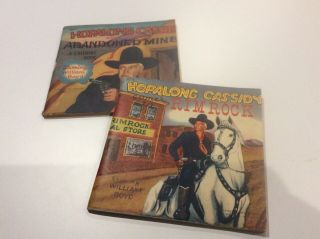 Set Of 2 1950 Hopalong Cassidy Coloring Books Abandoned Mine & Rim Rock - Ex
