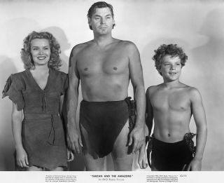 Johnny Weissmuller,  Brenda Joyce,  Johnny Sheffield - Tarzan And.  - 8 1/2 X 11