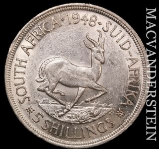South Africa: 1948 Five Shilling - Silver Scarce Better Date U928