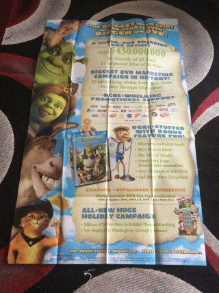Large Shrek 2 Movie Poster 35 X 60 Mike Myers Eddie Murphy