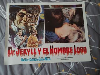 Dr Jeckyll And The Werewolf Mexican Lobby Card Paul Naschy Horror