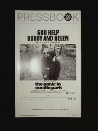 The Panic In Needle Park Pressbook 1971 Al Pacino,  Kitty Winn