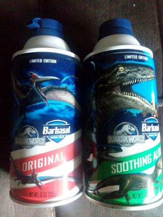 Barbasol Shaving Cream Jurassic World Limited Edition 2 Cans