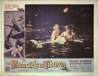 The Mermaids Of Tiburon Lobby Card 8 George Robotham,  Diane Webber